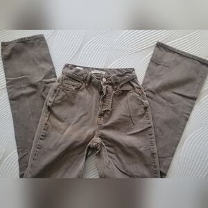 Pacsun High Rise Bootcut Denim Jeans (Brown)